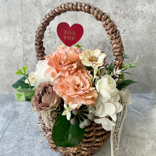 HANDMADEプリザーブドフラワー　アレンジメント　母の日　壁掛け 2024母の日］プリザーブドフラワー ・アーティフィシャル