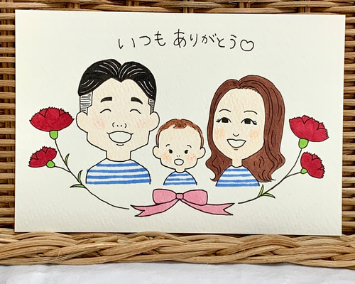 お母さんの似顔絵 お母さんの似顔絵：イラスト無料