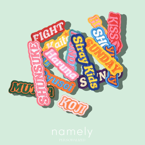 送料無料】名入れ刺繍ワッペン付き ネームタグ 刺繍ワッペン オシャレ