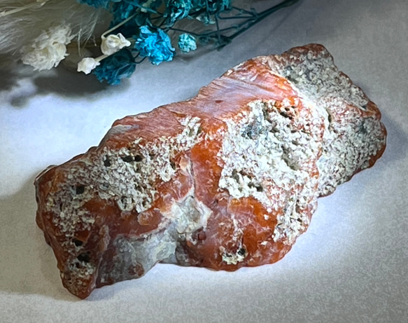 焔✧ グラフィカル　レッドアゲート スライス プレート 瑪瑙　原石 3枚目の画像