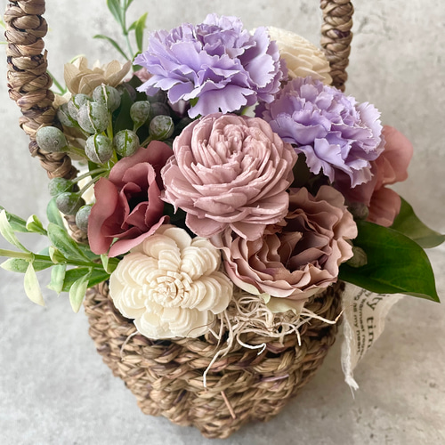 アーティフィシャルフラワー】薔薇とカーネーションのミニ