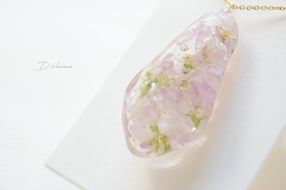 一点物／ﾈｯｸﾚｽ　sakura Crystal*桜舞う 4枚目の画像