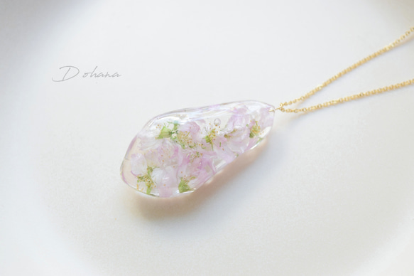 一点物／ﾈｯｸﾚｽ　sakura Crystal*桜舞う 5枚目の画像