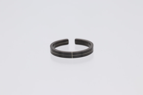 色金リング 赤銅  十字  フリーサイズ 3mm 2枚目の画像