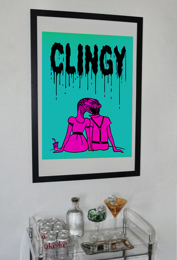 Clingy　ポップアート デザインポスター　A2サイズ　半光沢紙　 6枚目の画像