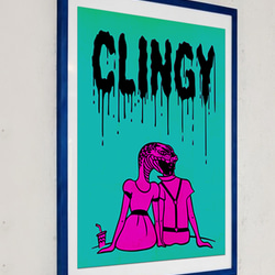 Clingy　ポップアート デザインポスター　A2サイズ　半光沢紙　 3枚目の画像