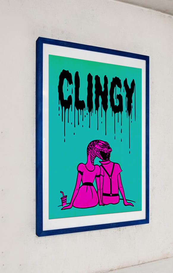 Clingy　ポップアート デザインポスター　A2サイズ　半光沢紙　 3枚目の画像