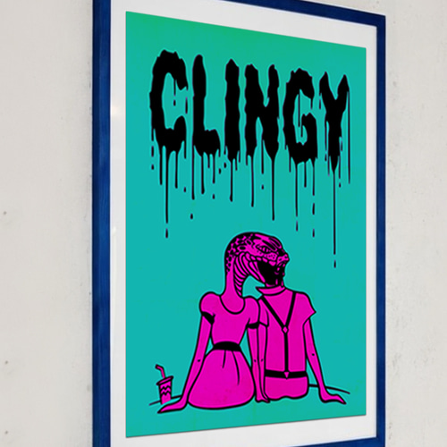 Clingy ポップアート デザインポスター A1サイズ 半光沢紙 写真