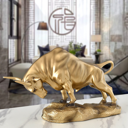 □未使用□ラリック　ブッフェル　オブジェ　牛　丑　ゴールド　箱つき 未使用/ ラリック ブッフェル オブジェ 牛 丑 ゴールド 箱つき 【公式