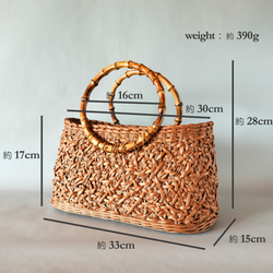 【3日以内発送】山葡萄風かごバッグ ＊浴衣や夏きもの 和装にも＊ 11枚目の画像