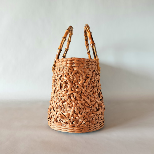 山葡萄風かごバッグ ＊浴衣や夏きもの 和装にも＊ かごバッグ 華かご屋