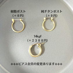 ✴贅沢な120粒のパールの輝き✴本物天然シェル粉のパールを巻きつけた美人見えフープピアス✴樹脂・純チタン・14kgf 7枚目の画像