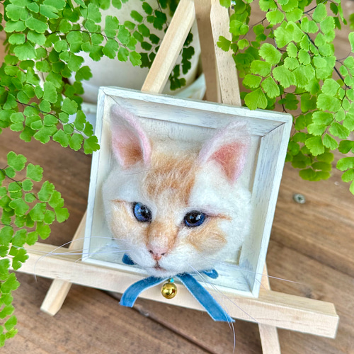 羊毛フェルト猫》 #猫(ねこ)羊毛フェルト オーダー フレーム