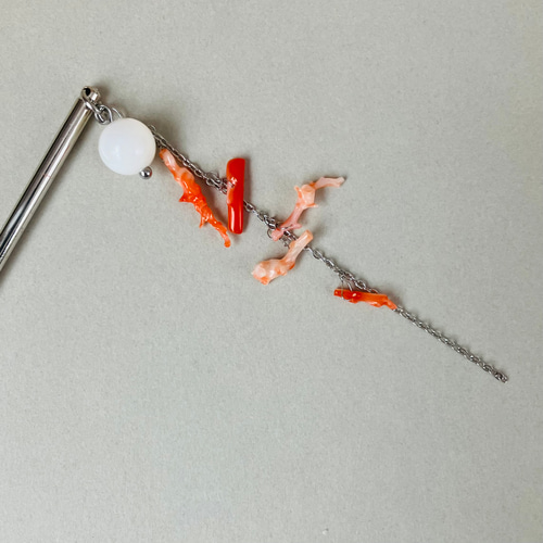 アンティーク大粒サンゴかんざしセット アンティーク大粒サンゴかんざしセット アンティーク 玉かんざし