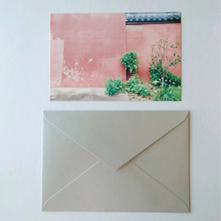 ピンク壁　グリーティングカード　ポストカード　写真　バースデー　誕生日　文字入れサービス有り 4枚目の画像