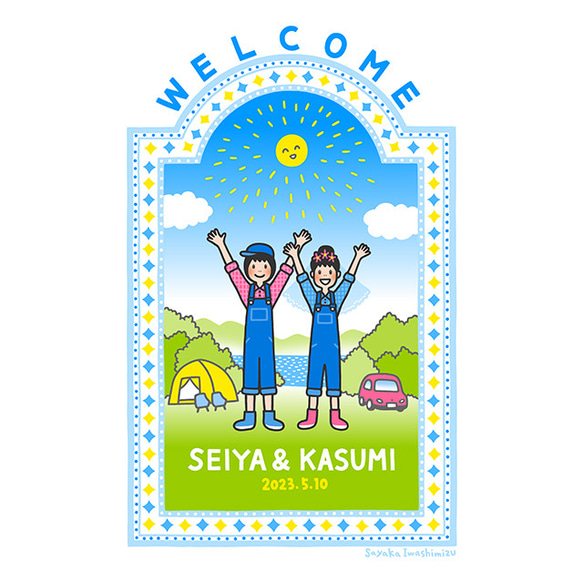 オーダー ウェルカムボード　タイプA《WELCOME》 2枚目の画像