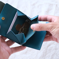 刺繍選べる　今いい財布三つ折りミニ財布　バケッタレザー 18枚目の画像