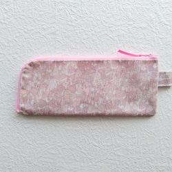 筆盒 牙刷盒 L 型拉鍊 透明袋 珍妮絲帶 Liberty 層壓板 ♡ 緞帶圖案 第3張的照片