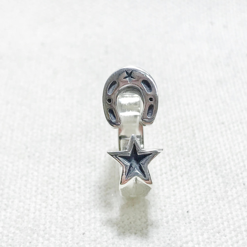 シルバーリング ホースシュー 馬蹄 スター ☆ シルバーアクセサリー