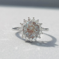 ヴィンテージサフィレット サフィリーンのシルバーリング 6mm 色味良し