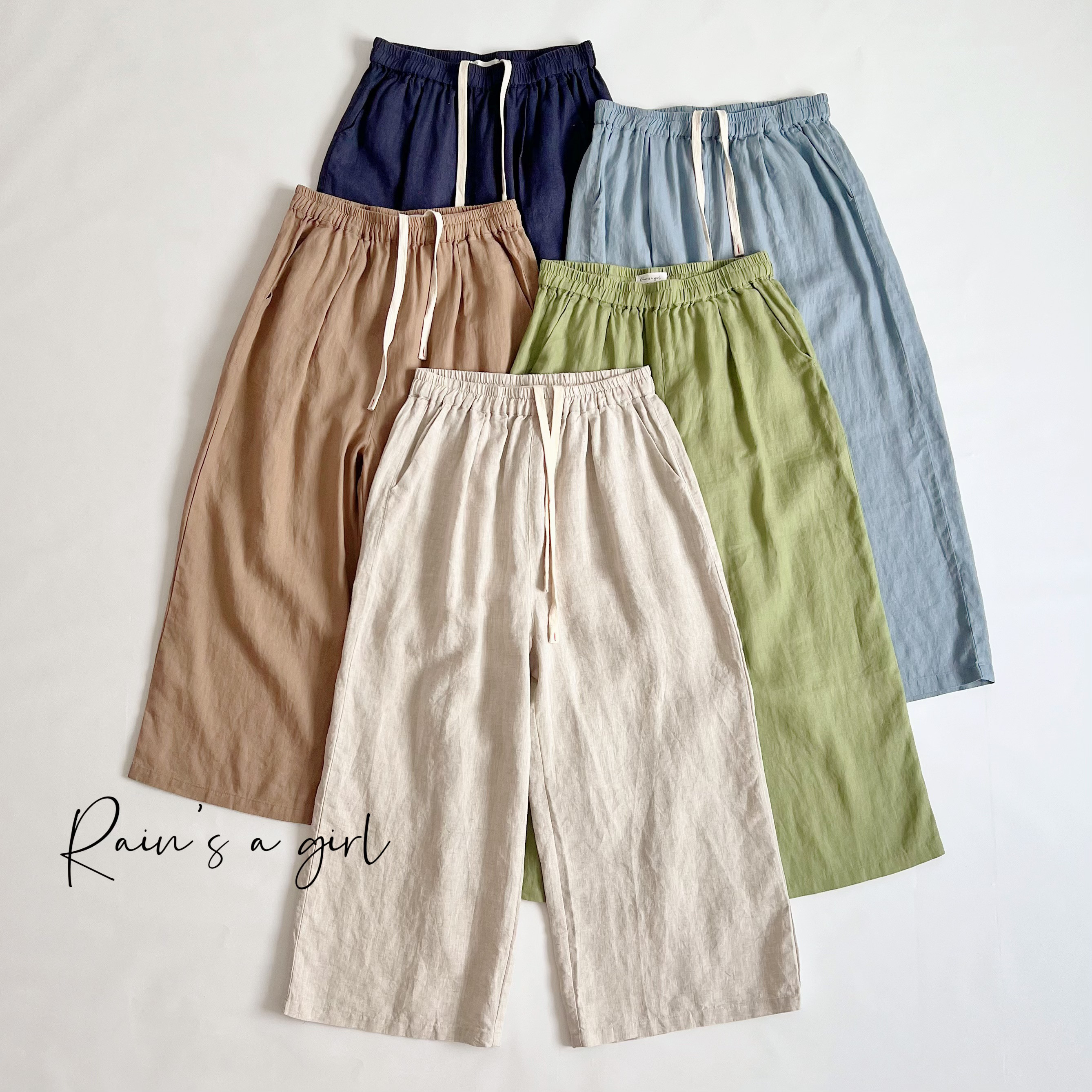 【新品未使用·最終値下げ！】Rene膝丈キュロット夏用　ホワイト34サイズ