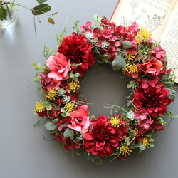 アーティフィシャル♡ ぶどうのオーバルリース お客様のご注文でお作り