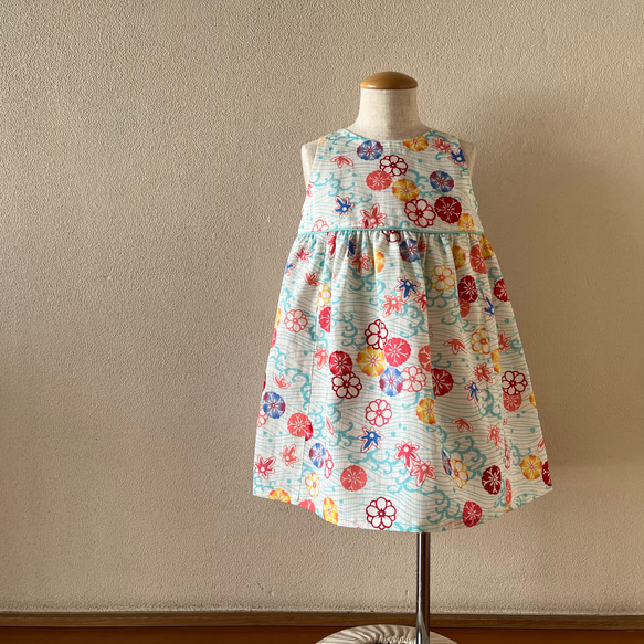 浴衣反物源氏物語綿麻紅型調23