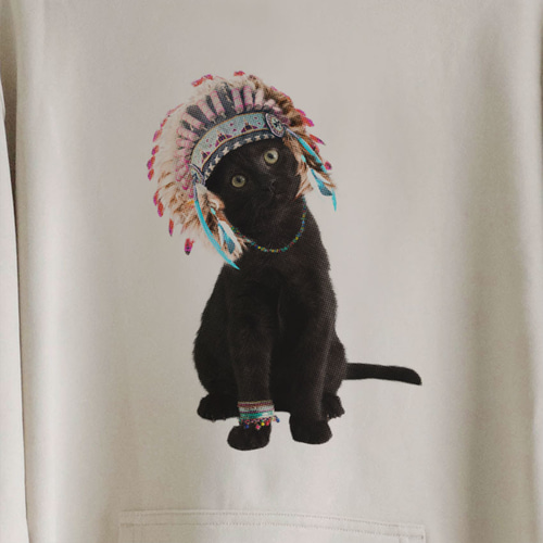 クロネコニャーゴー ワンフォークロージング 1111clothing Wジャガード アニマル