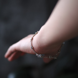 -Herkimar diamond- silver bracelet 7枚目の画像