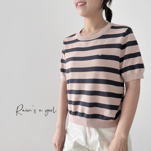 アドーア ADORE 18SS カットソー ニット ボーダー ボートネック 半袖  38 白 ホワイト /☆N0408 レディース 【ベクトル ADORE / アドーア （レディース） ニット・セーター