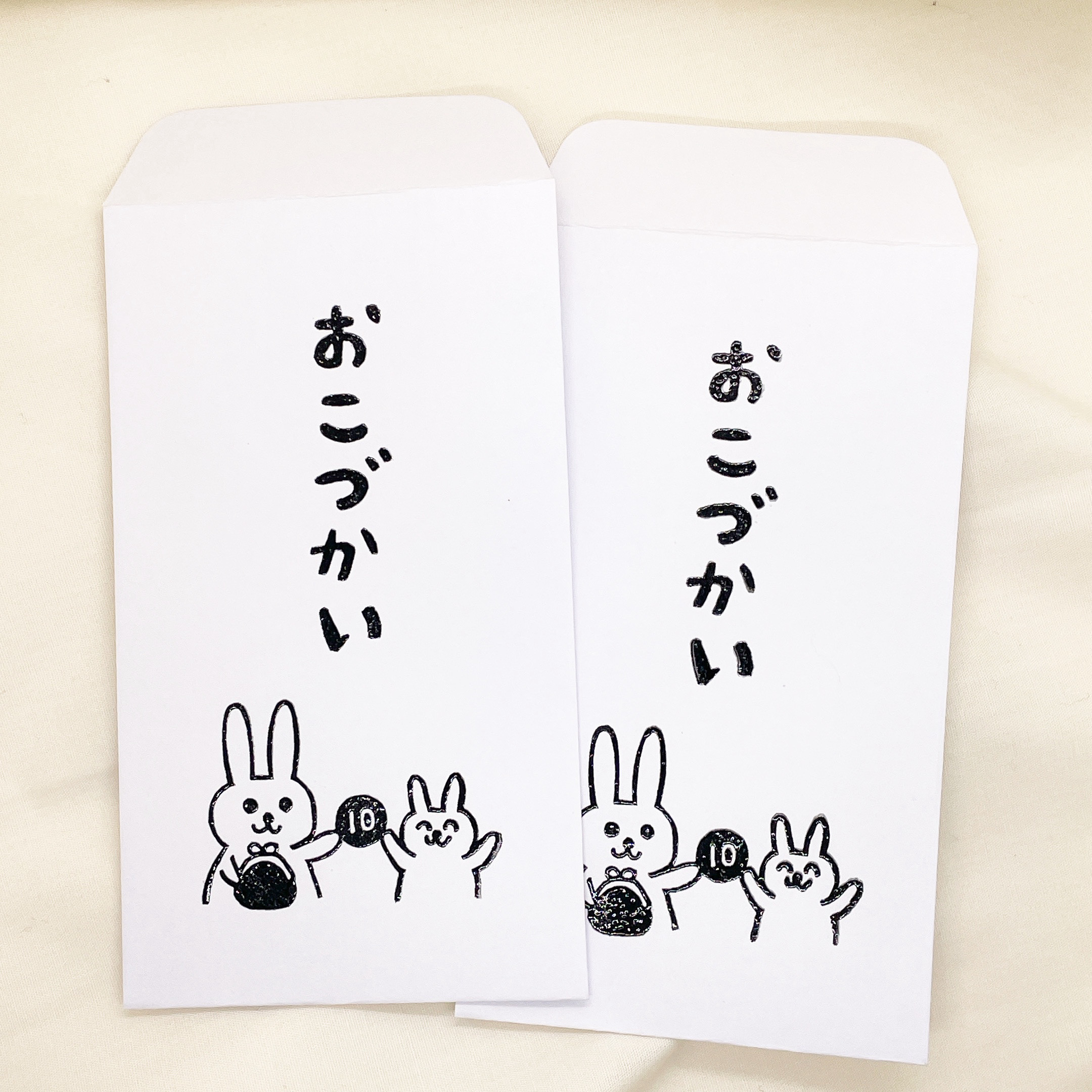 お祭り 消しゴムはんこ ありがとう レトロうさぎ