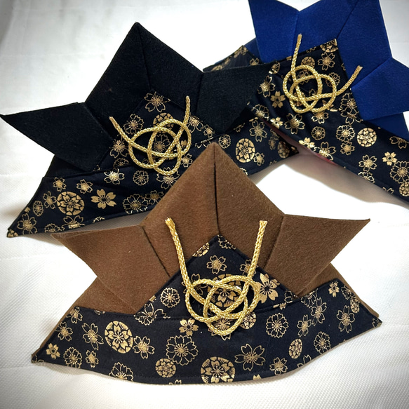 完成品】かぶと 兜 被れる兜 布製 ハンドメイド 端午の節句 こどもの日  