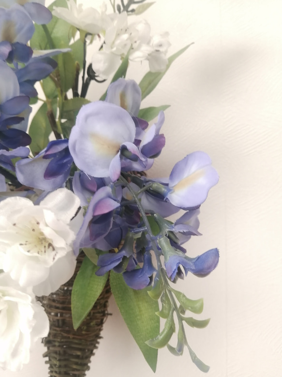 母の日　藤の花の壁飾り　藤　つるバラ　　新築祝い　インテリア　開店祝い 7枚目の画像