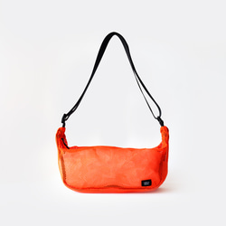 軽やかナイロンメッシュのボディバッグ / オレンジ ボディバッグ