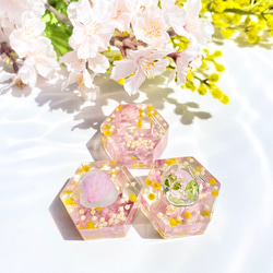 【指輪のねどこ】桜とミモザの花吹雪【限定デザイン】 4枚目の画像