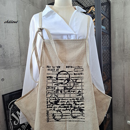 ハンドメイドおしゃれ大人可愛い　エプロン割烹着ワッシャーコットン ハンドメイドおしゃれ大人可愛い エプロン割烹着ワッシャーコットン