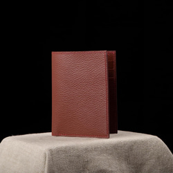 手縫いフレンチエプソン牛革二つ折り財布【送料無料】 1枚目の画像