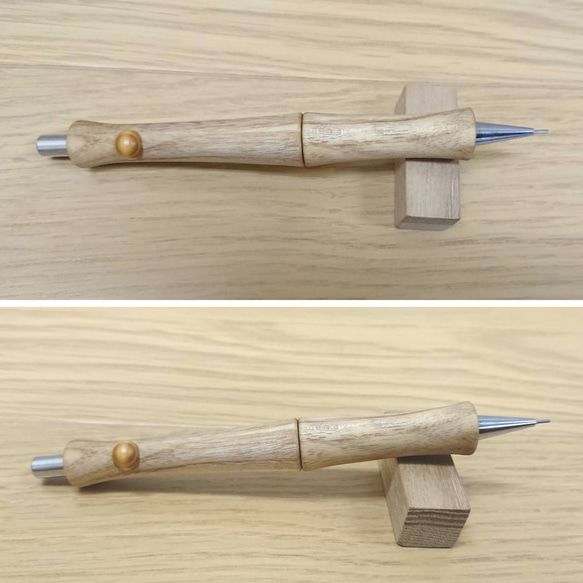 木軸シャープペンシル　STA-オーク  T-２（オーク中間色）＝少し薄い茶色系 限定　限定品　製図用　木軸シャーペン　木 2枚目の画像
