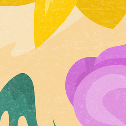 アートポスター 華やかなボタニックアート パリのマルシェ 花市場 プリント 5390 8枚目の画像