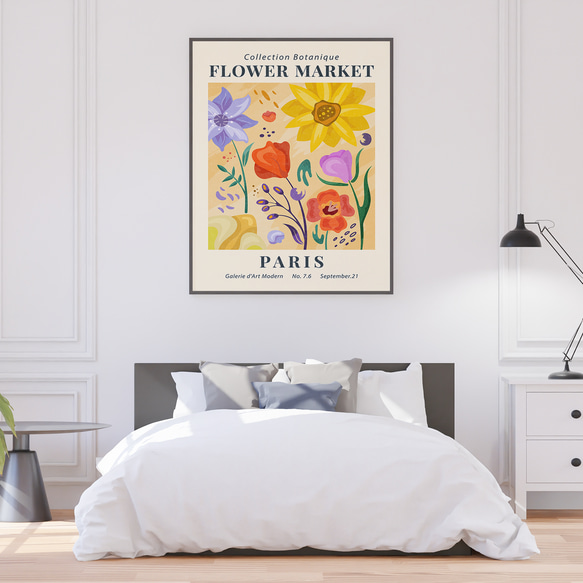 アートポスター 華やかなボタニックアート パリのマルシェ 花市場 プリント 5390 7枚目の画像