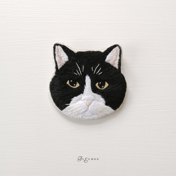 【限定1点】猫刺繍のブローチ　Lotta 1枚目の画像