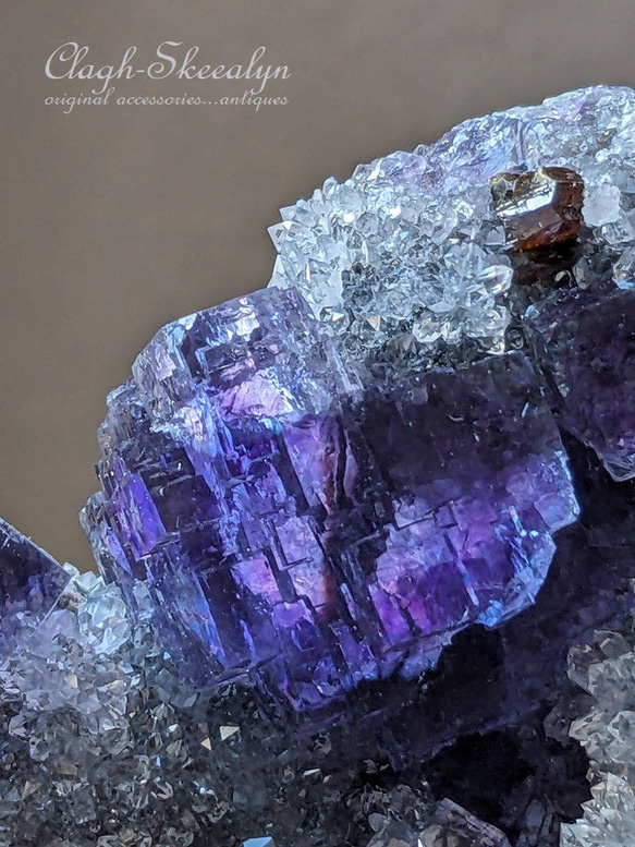 フローライトONクォーツ・原石クラスター（蛍石）Fluorite｜スペイン産 ｜La Viesca Mine｜レア商品 11枚目の画像