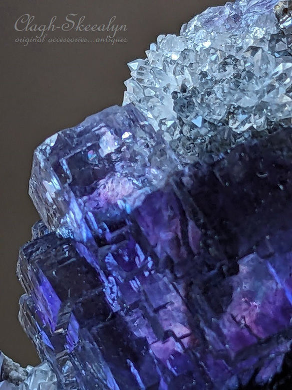 フローライトONクォーツ・原石クラスター（蛍石）Fluorite｜スペイン産 ｜La Viesca Mine｜レア商品 6枚目の画像