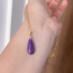 天然無処理 スギライト ペンダントトップ k18 No71 ネックレス