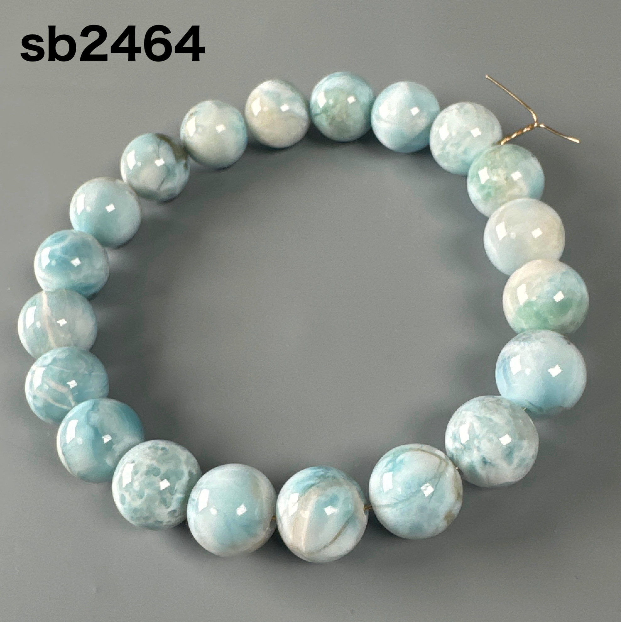 10%OFF アイスラリマー  10ミリ ビーズ 20個 sb2464