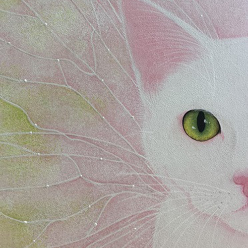 原画】「白の妖精」／白猫 絵画 猫心～にゃんはーと～ 通販 17569869