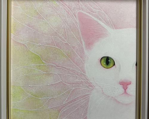 原画】「白の妖精」／白猫 絵画 猫心～にゃんはーと～ 通販 17569869
