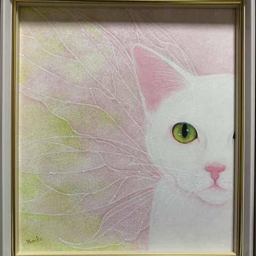 原画】「白の妖精」／白猫 絵画 猫心～にゃんはーと～ 通販 17569869 