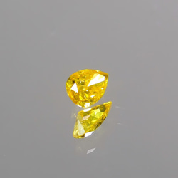 天然ファンシーヴィヴィッドオレンジイエローダイアモンド0.138ct 4枚目の画像