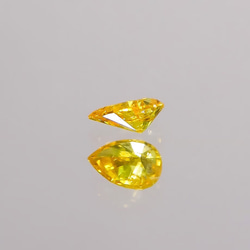 天然ファンシーヴィヴィッドオレンジイエローダイアモンド0.138ct 5枚目の画像